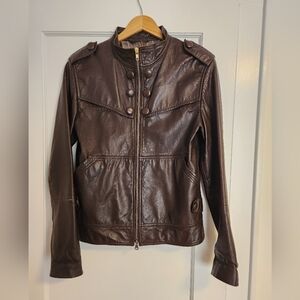 Beautiful brown leather jacket